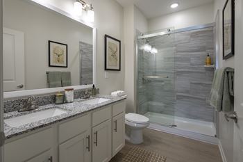 Dual vanities in select units
